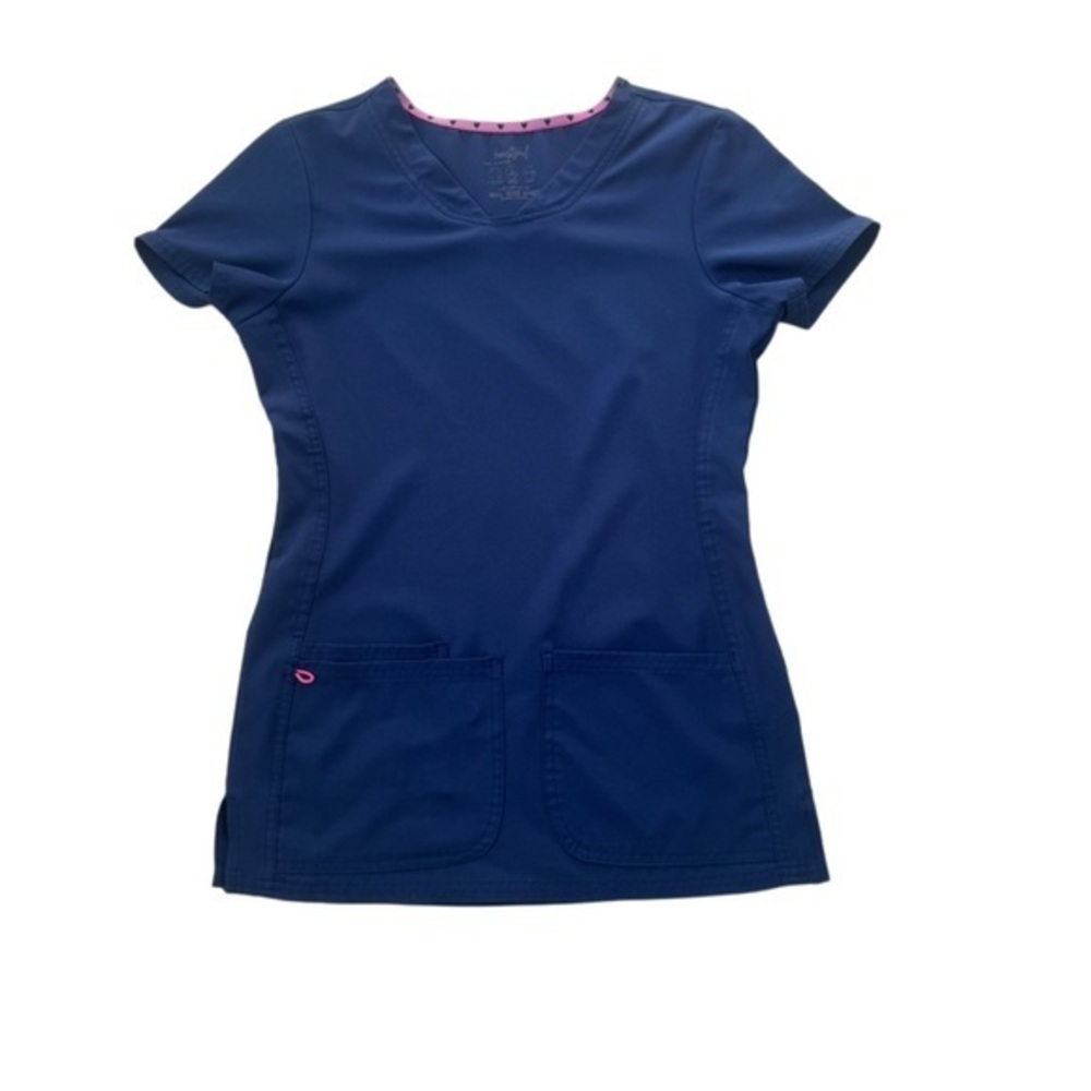 HeartSoul Navy Blue Short Sleeve Scrub Top